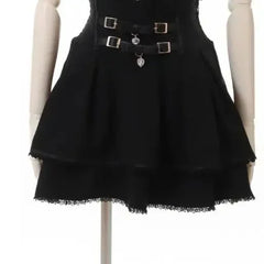 Ingvn  Japanese Style Kawaii Mini Cake Skirts Womens Fairy Bandage Lolita High Waist Y2k Aesthetic Sweet Lace Gothic JK Faldas Skirt