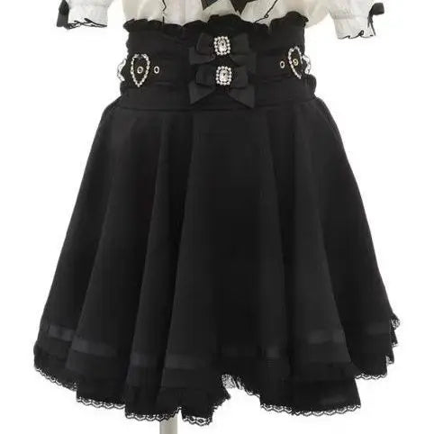 Ingvn  Lolita Style Sweet Women Skirt Japanese Fashion Jupe Faldas Mujer De Moda Bandage Bow Patchwork Lace Cute Y2k Skirts