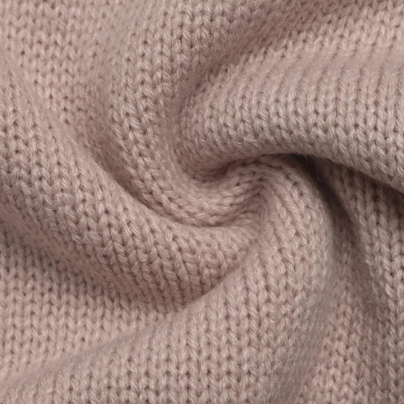 Ingvn - Fashion Lace O-neck Knitted Pullover Woman's New Casual  Loose Long Sleeved Sweater Ladies Autumn Winter Chic Office Sweaters