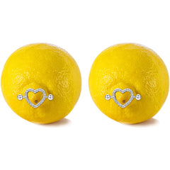 Ingvn  1Pair Heart Shaped Nipple Rings Piercing Jewelry for Women Sexy Clips Stianless Steel Nipple Ring Clamps Pierced Body Jewelry
