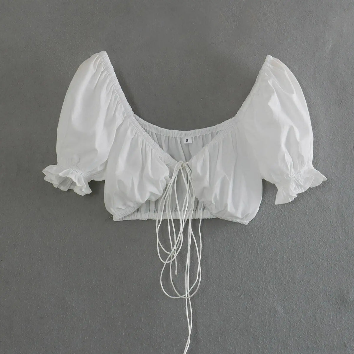 Ingvn  Fashion White Spliced Lace Ruched Slim Sexy Corset Women Summer Back Cross Lace-up Bandage Tank Tops Square Collar Crop Top