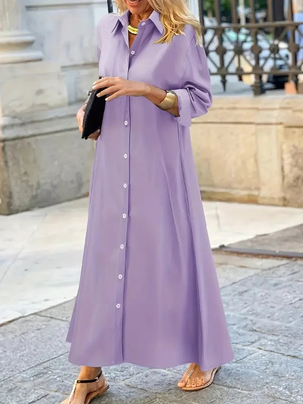 Ingvn  New Long Irregular Dress Shirt Collar Twist Button Casual
