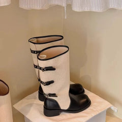 Ingvn  Autumn Winter New  High Boots for Girls Fashion and Comfortable Style Casual Versatile TrendyShoes