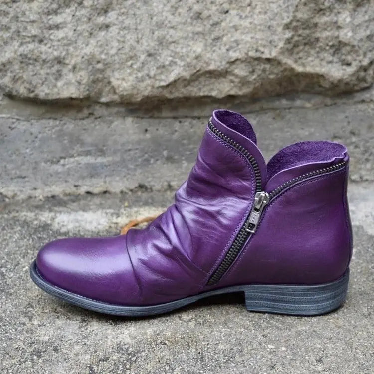 Ingvn  Female Western Boots Cowboy Boots Women Plested Women Ankle Boot Pu Leather Shoes Autumn Boots Women Booties Lady Plus Size 43