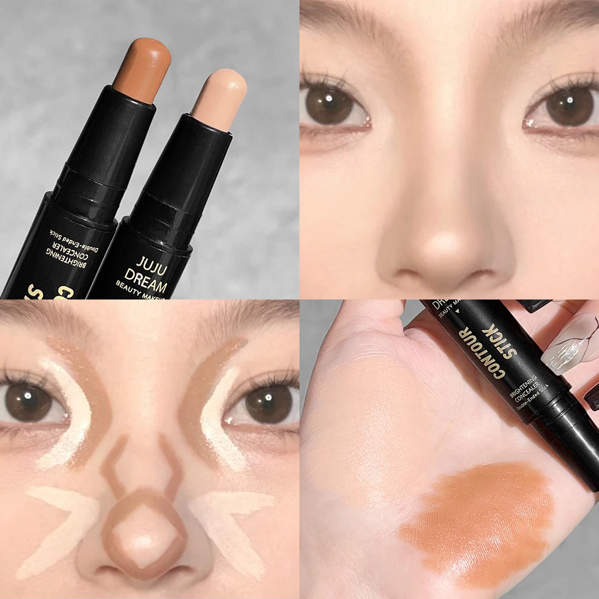 Ingvn  Double-ended dual-purpose high-light trimming stick, three-dimensional contour, nose shadow, facial shape, brighten and trimming