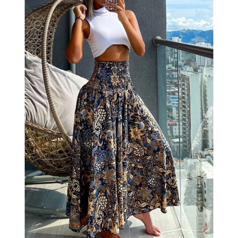 Ingvn  A large quantity of summer clothing and new half length vacation skirts in stock for the summer of 24  long skirts for women