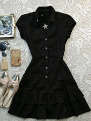 Ingvn  Sweet Ruffle Lolita Dress Women Y2K Harajuku Gothic Retro Mini Dress Girls Daily Evening Casual Outfits