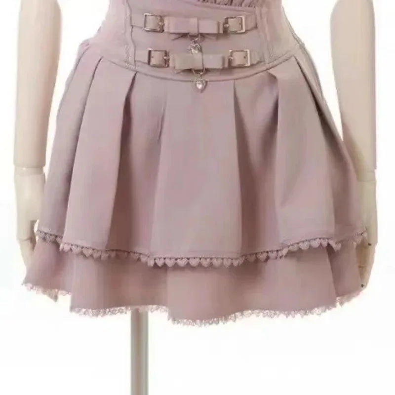 Ingvn  Japanese Harajuku Sweet Lolita Short Sleeve Blouse Women Y2K Lace Bow Subcultural Cute Daily Streetwear Outfit