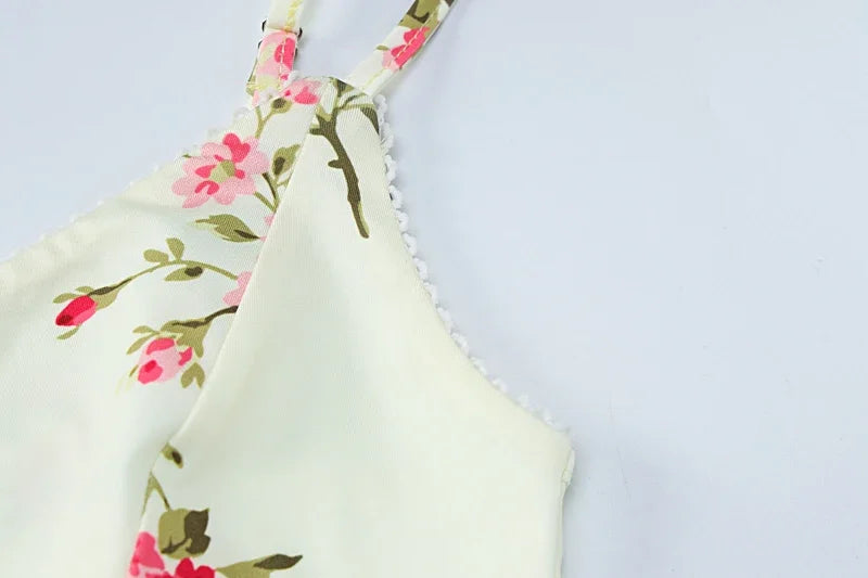Ingvn  Sexy Y2K Clothes Floral Print Sleeveless Backless Bodycon Maxi Dresses For Women Club Birthday Party Elegant Outfit