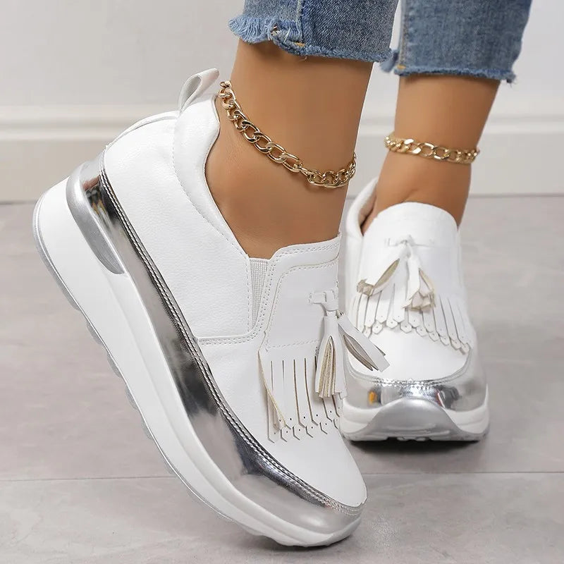Ingvn  Women's Shoes Spring Autumn Fashion Fringe Loafers with Thick Soles for Comfortable Stylish Casual Woman Sneakers Lady's shoes