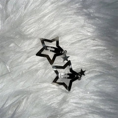 Y2k Pentagram Star Pendant Hair Clip for Women Sweet Cool Cute 90s Aesthetics Bobby Pin Harajuku Vintage Trend Hair Accessories