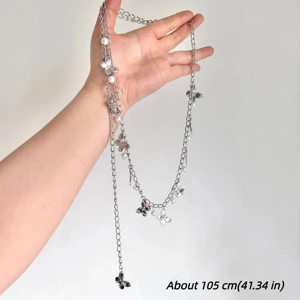 Ingvn  Trendy Metal Waist Chains Dress Accessories Elegant Belly Chain Waistband Versatile Advanced Body Jewelry for Women