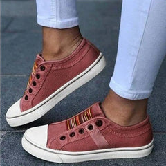 Ingvn  Women's Vulcanize Shoes Low-cut Trainers Canvas Flat Shoes Women Casual Vulcanize Shoes New Women Summer Autumn Sneakers Ladies