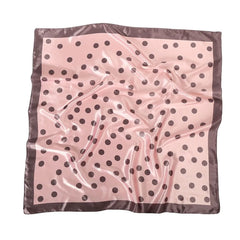 Ingvn  Fashion Silk Satin Dot Print Square Scarf 90cm Luxury Silk Scarf Dot Pattern Neckerchief Shawl Women
