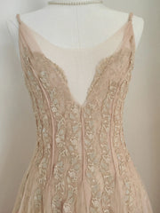 Ingvn  French Elegant Temperament Lace Embroidered Mesh Spliced Sleeveless V-neck High Waist Slim Long Evening Dress Women Summer