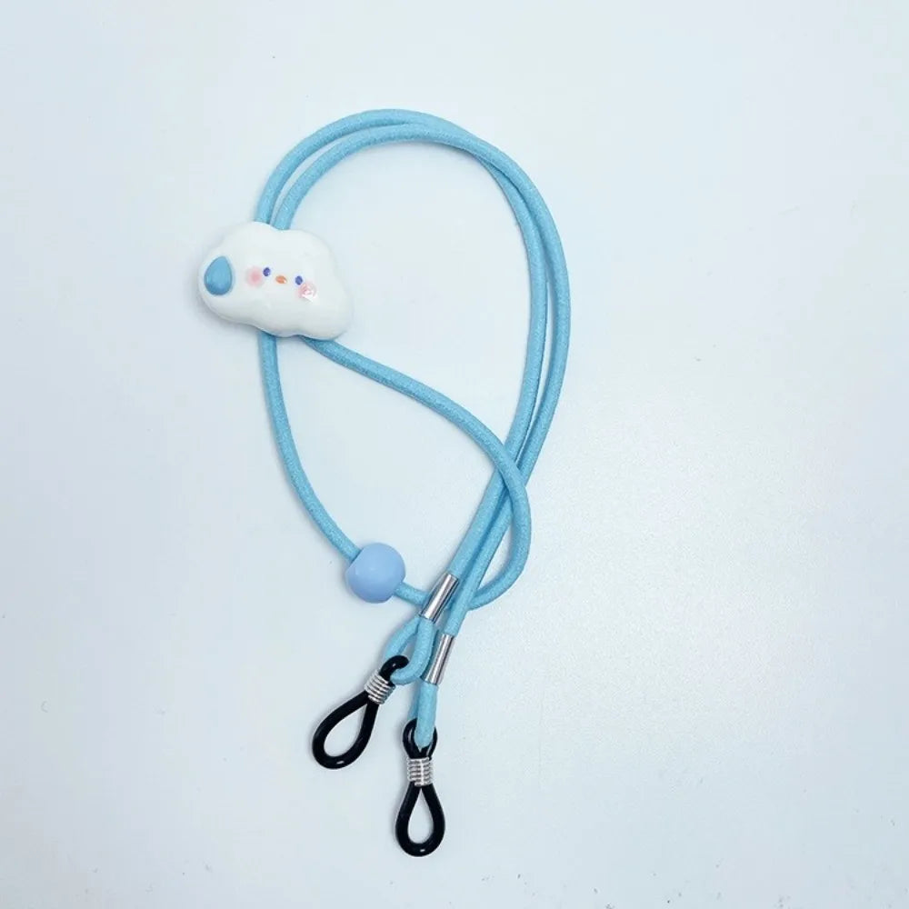Ingvn  Kawaii Cartoon Children's Glasses Rope Chain Non-Slip Anti-Lost Glasses Lanyard Elastic Hanging Neck Neck Glasses Chain