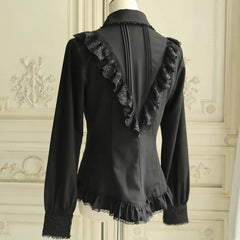Ingvn  Subcultural Daily Lolita Blouse Female Harajuku Y2K Chic Lace Long Sleeve Shirt Sweet Elegant Street Casual Inner Outfit