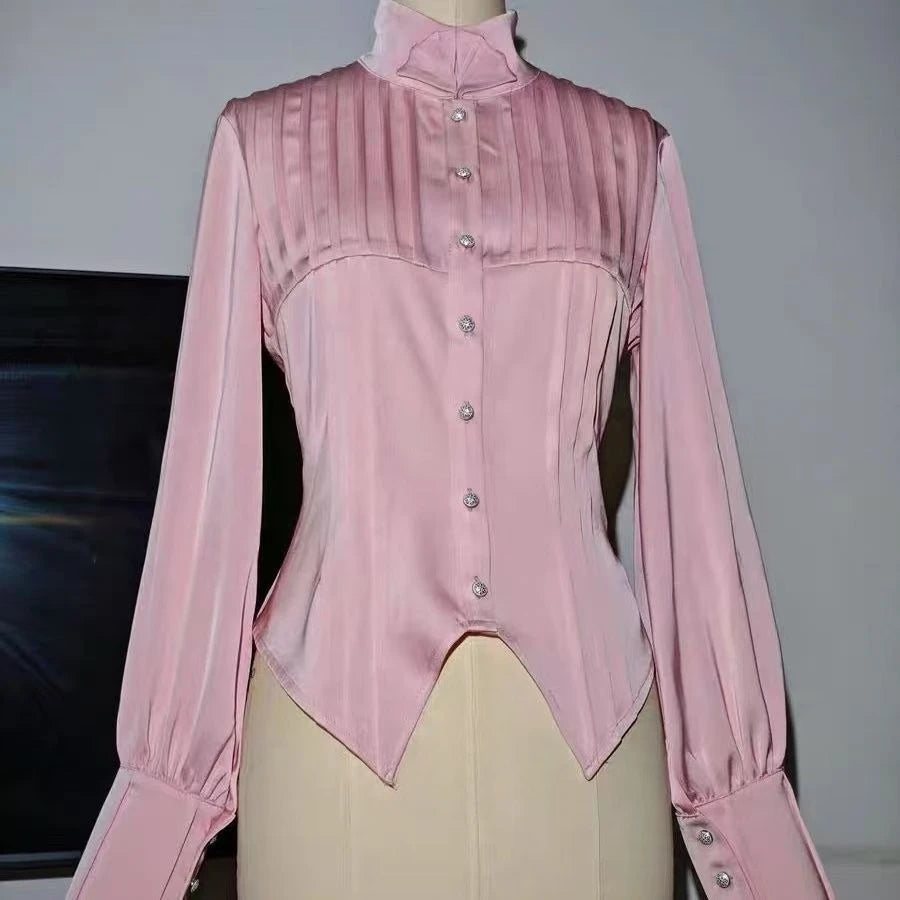 Ingvn  Y2K Japanese Lolita Blouse Women Cute Ruffle Bow Long Sleeve Shirts Harajuku Sweet Fairy Aesthetic Slim Fit Tops Elegant