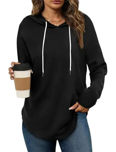 Ingvn - Women's Spring Autumn New Hooded Sweatshirt Leopard Print Plaid Stripe Print Trendy Versatile Fashion Casual Pullover Top