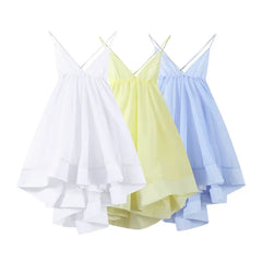 Ingvn  Mini Dresses Sexy Sleeveless Backless Lace-up Dress  Chic Ladies Holiday Beachwear
