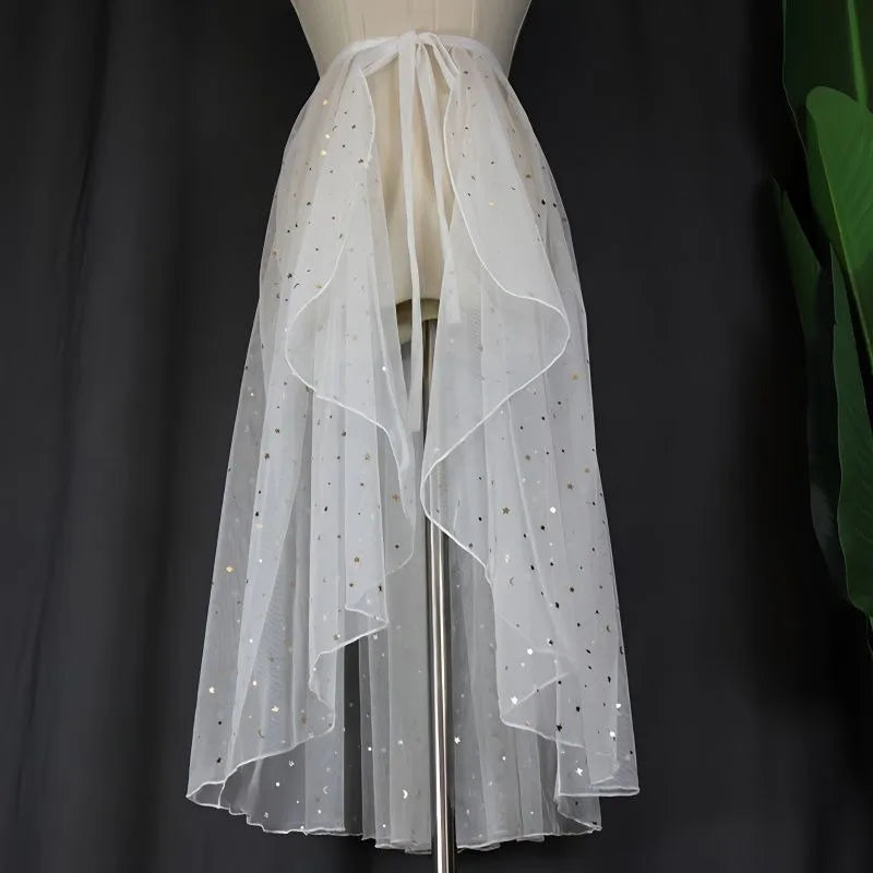 Ingvn  Women Kawaii Vintage Irregular Skirt Y2K Lolita Lace Ruffles Bow Skirt Sweet Cute Harajuku Subculture Party Fashion Skirt