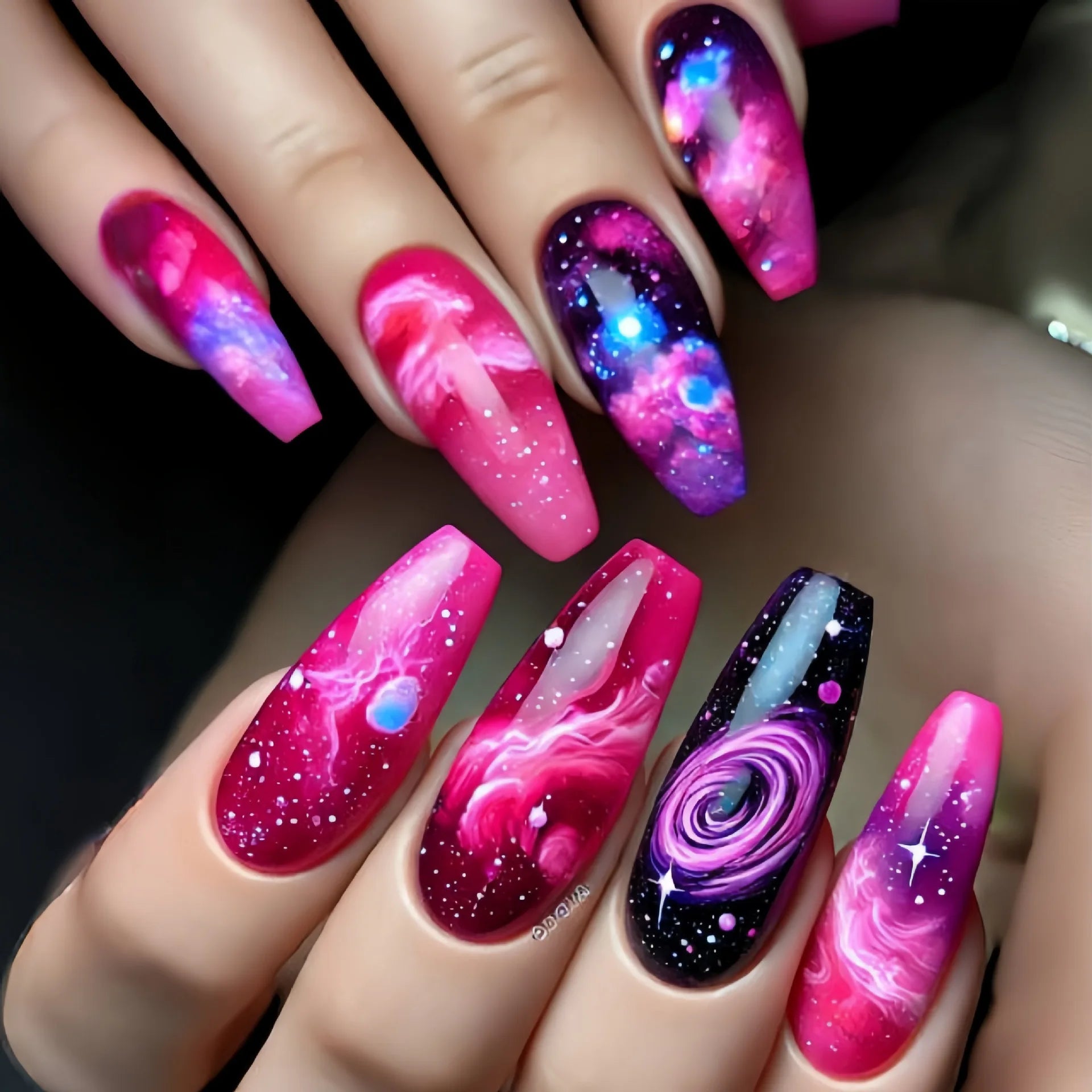 Ingvn  24pcs Sliders for Nails Strawberry Pink Duck Press on Nails with Tools Summer Sweets Reusable adhesive False Nails for Women