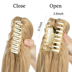 Ingvn  Claw Clip In Ponytail Hair Extensions Hairpiece Fake Blonde Hair Wavy False Pigtail With Elastic Band Horse Tail