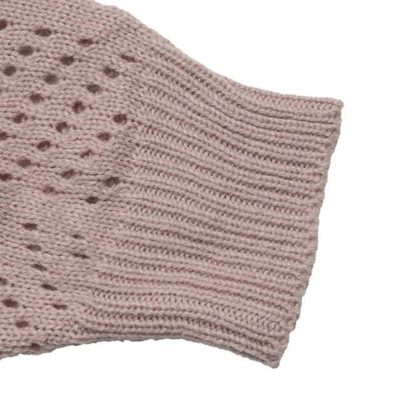 Ingvn - Fashion Lace O-neck Knitted Pullover Woman's New Casual  Loose Long Sleeved Sweater Ladies Autumn Winter Chic Office Sweaters