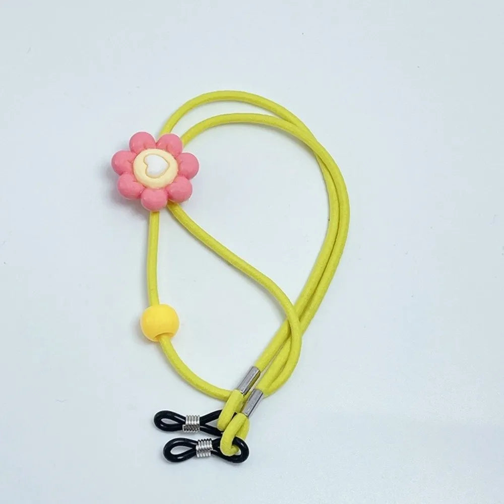 Ingvn  Kawaii Cartoon Children's Glasses Rope Chain Non-Slip Anti-Lost Glasses Lanyard Elastic Hanging Neck Neck Glasses Chain