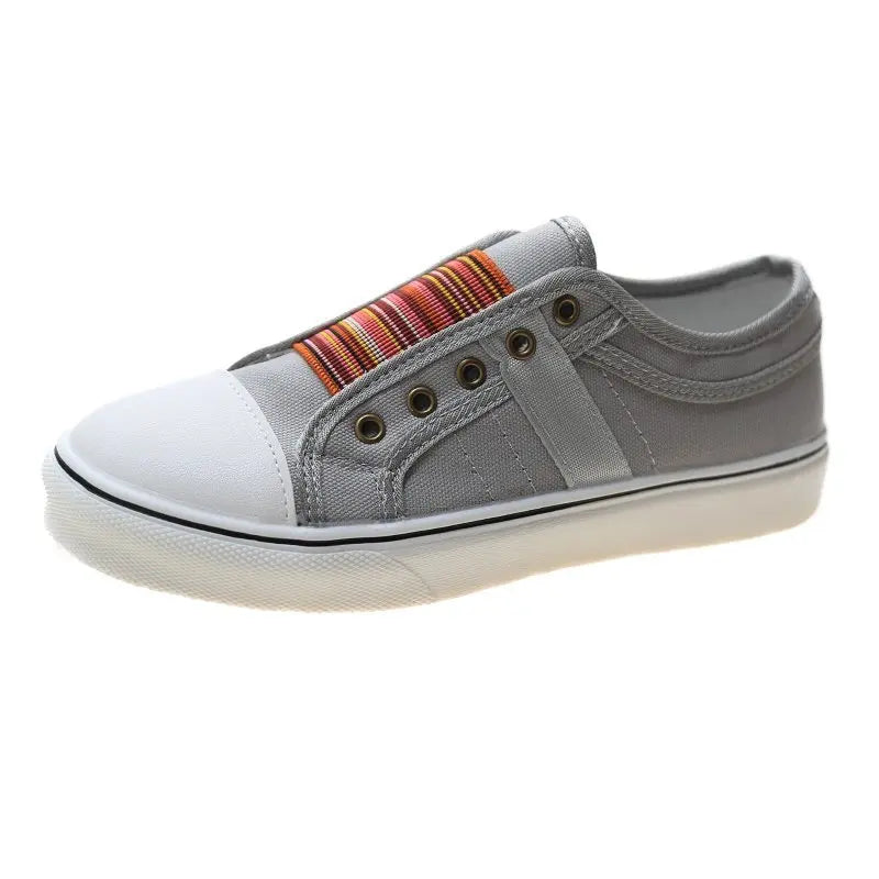 Ingvn  Women's Vulcanize Shoes Low-cut Trainers Canvas Flat Shoes Women Casual Vulcanize Shoes New Women Summer Autumn Sneakers Ladies