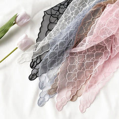 Ingvn - Fashion Vintage Lace Flower Hair Scarf Thin Chic Style Bandanas for Women Cute Bohemian Headband Pastoral Style
