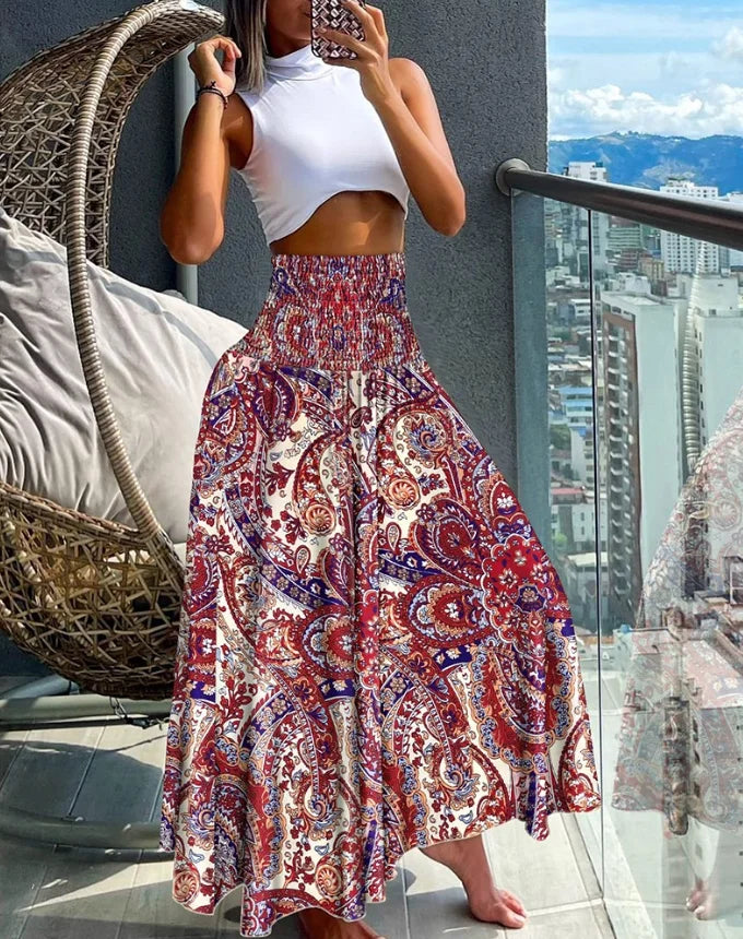Ingvn  A large quantity of summer clothing and new half length vacation skirts in stock for the summer of 24  long skirts for women
