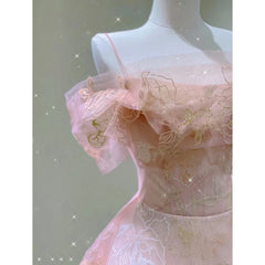 Ingvn  Pink Strapl Evening Gown Luxury mat High-End Birthday Host Performance Wear ort Sve Mid-Waist Bodycon Dr