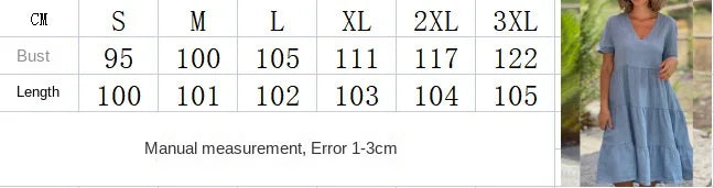 Ingvn  New European and American Summer Women's Clothing Fresh and Sweet V-neck Solid Color Large Sway Casual Skirt Dress