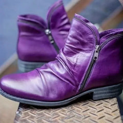 Ingvn  Female Western Boots Cowboy Boots Women Plested Women Ankle Boot Pu Leather Shoes Autumn Boots Women Booties Lady Plus Size 43