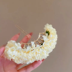 Ingvn  Red Flower Hairpin Super Fairy Wedding Bridal Hair Ornament Vintage Traditional Hair Accessory Updo Hairstyles