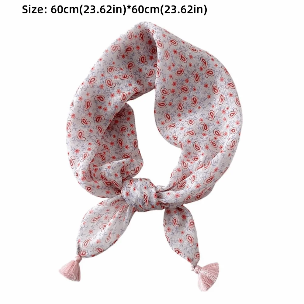 Ingvn  Vintage Breathable Floral Lace Shawls Embroidered Elegant Lace Flower Lace Triangle Scarf Tassel Thin Headwrap Women Wedding