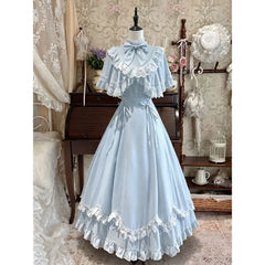 Ingvn  Japanese Harajuku Kawaii Y2K Lolita Dress Women High Waist Patchwork Bow Lace Cute E-girl Casual Streetwear Fashion Dress