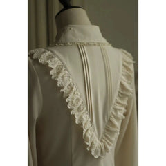 Ingvn  Subcultural Daily Lolita Blouse Female Harajuku Y2K Chic Lace Long Sleeve Shirt Sweet Elegant Street Casual Inner Outfit