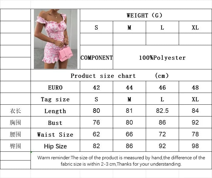 Ingvn  Summer Women's Clothing Sexy Outfits Wrap Bustier Short Sleeve Dress For Floral Print High Waist Knit Robe