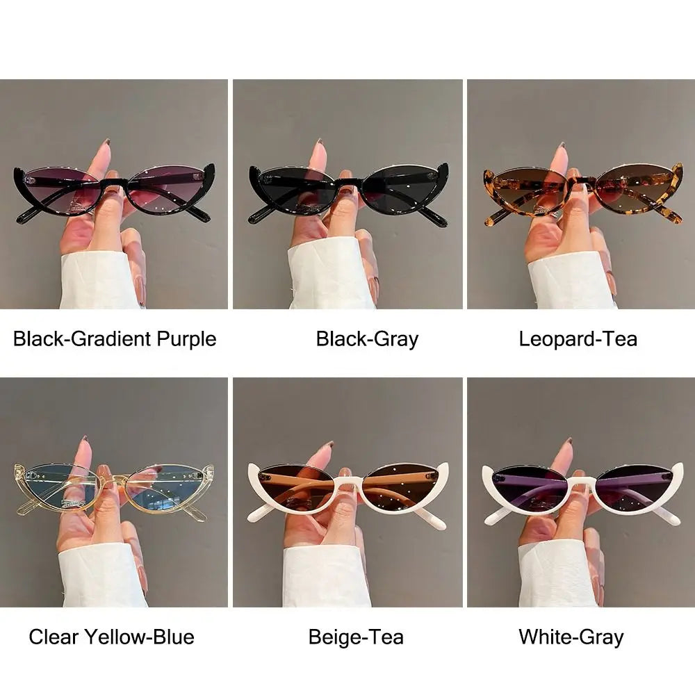 Ingvn  Trendy Small Women Men Sun Glasses Shades Cat Eye Sunglasses Half-frame