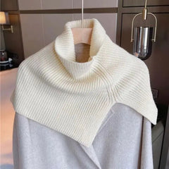 Ingvn - Women's Winter Korean Pullover Neck Warmer Solid Knit Scarf Snood Shawl Thick Warm Chic Coquette Trendy