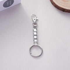 Ingvn  New Silver Color Italian Charm Key Chain Stainless Steel Detachable Removable Key Ring DIY Bag Charms Gifts