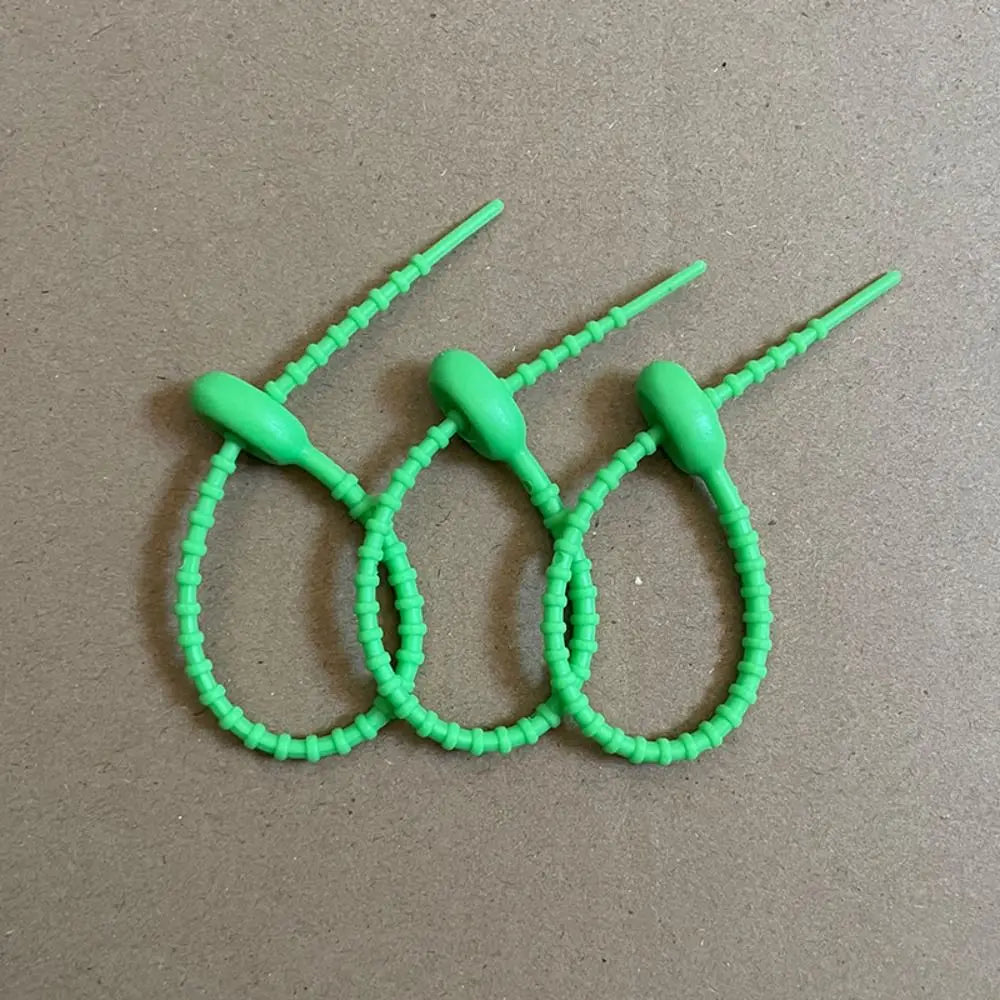 Ingvn  3 PCS Durable Candy Colors Silicone Tie Tadpole Shape Silicone Material Key Lanyard Reusable Bag Accessories Lanyard Wire Bundle