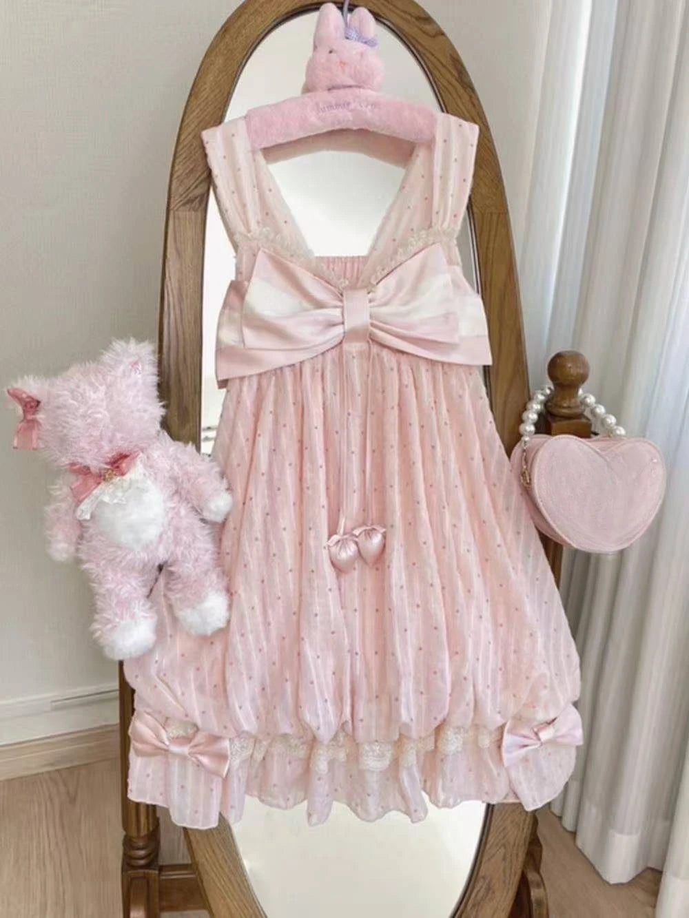 Ingvn  Retro Japanese Lolita Outfits Women Sweet Kawaii Tops Ruffle Mini Dress Suits Y2k Preppy Casual 2 Piece Sets