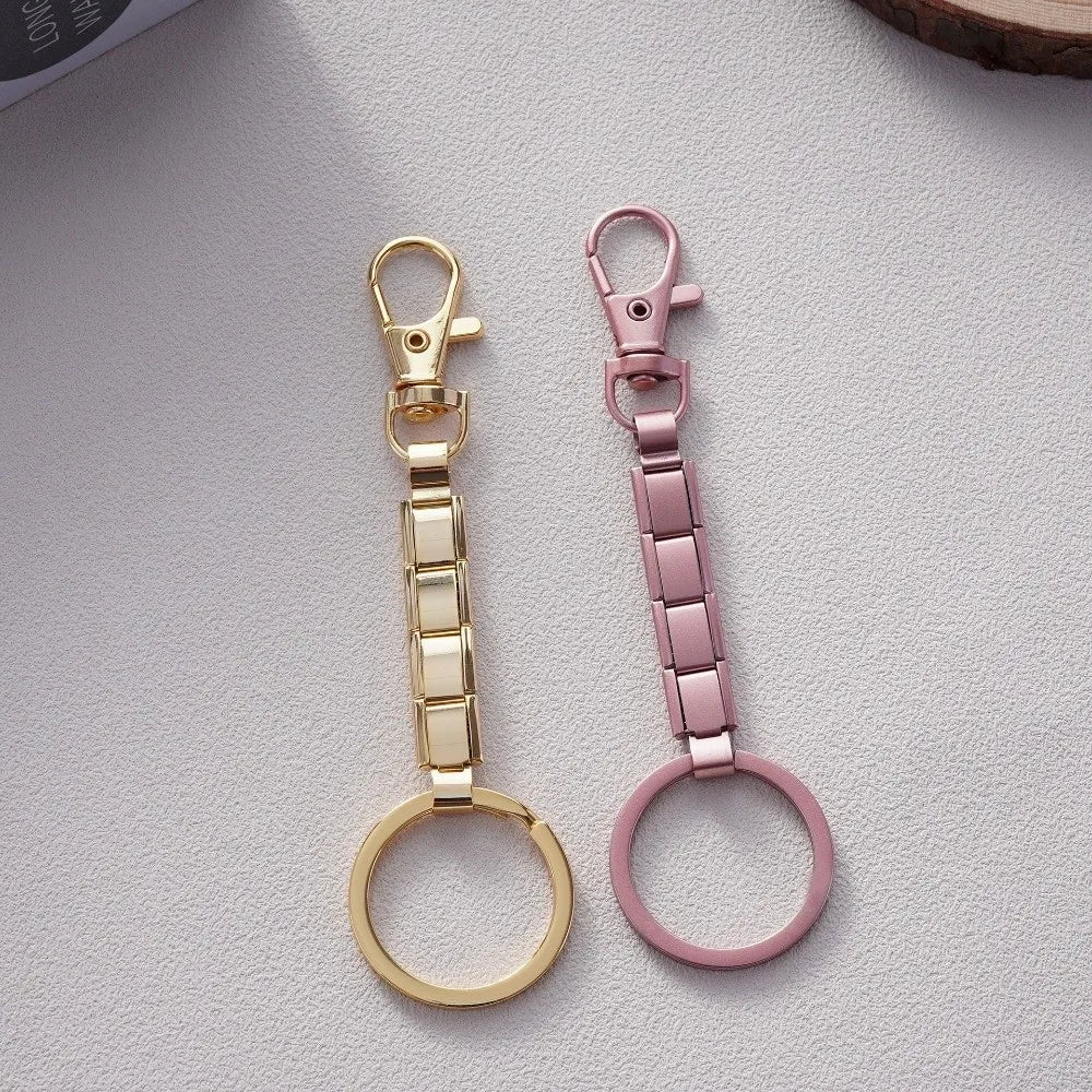 Ingvn  New Silver Color Italian Charm Key Chain Stainless Steel Detachable Removable Key Ring DIY Bag Charms Gifts