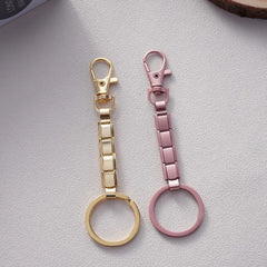 Ingvn  New Silver Color Italian Charm Key Chain Stainless Steel Detachable Removable Key Ring DIY Bag Charms Gifts