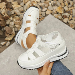 Ingvn  Women's Shoes Hot Sale Closed Toe Women's Sandals Rome Casual Sandals Women Hollow Platform Wedges Plus Size Shoes Female