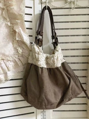 Ingvn - Polka Dot Large Capacity Bag Sweet Lace Shoulder Bags Tote Bolsos mujer Spacious Durable Bolsa Fashionable Bolso Bolsas