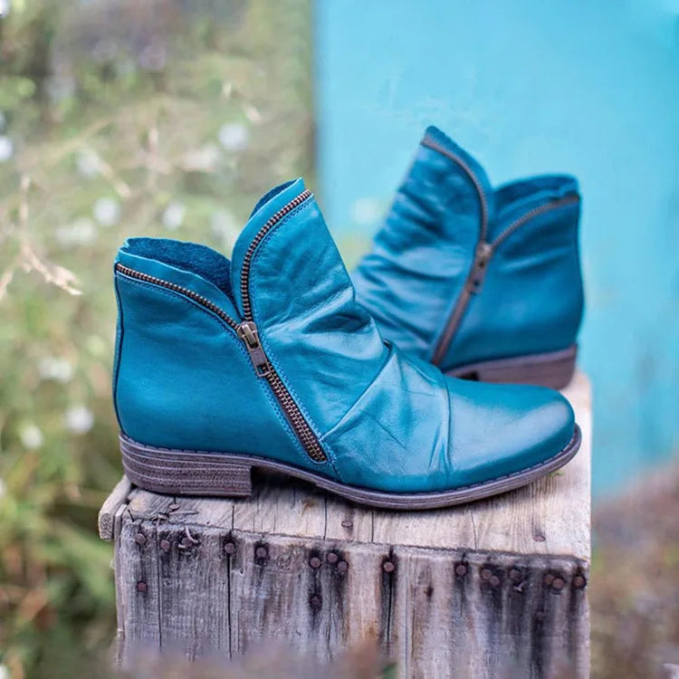 Ingvn  Female Western Boots Cowboy Boots Women Plested Women Ankle Boot Pu Leather Shoes Autumn Boots Women Booties Lady Plus Size 43